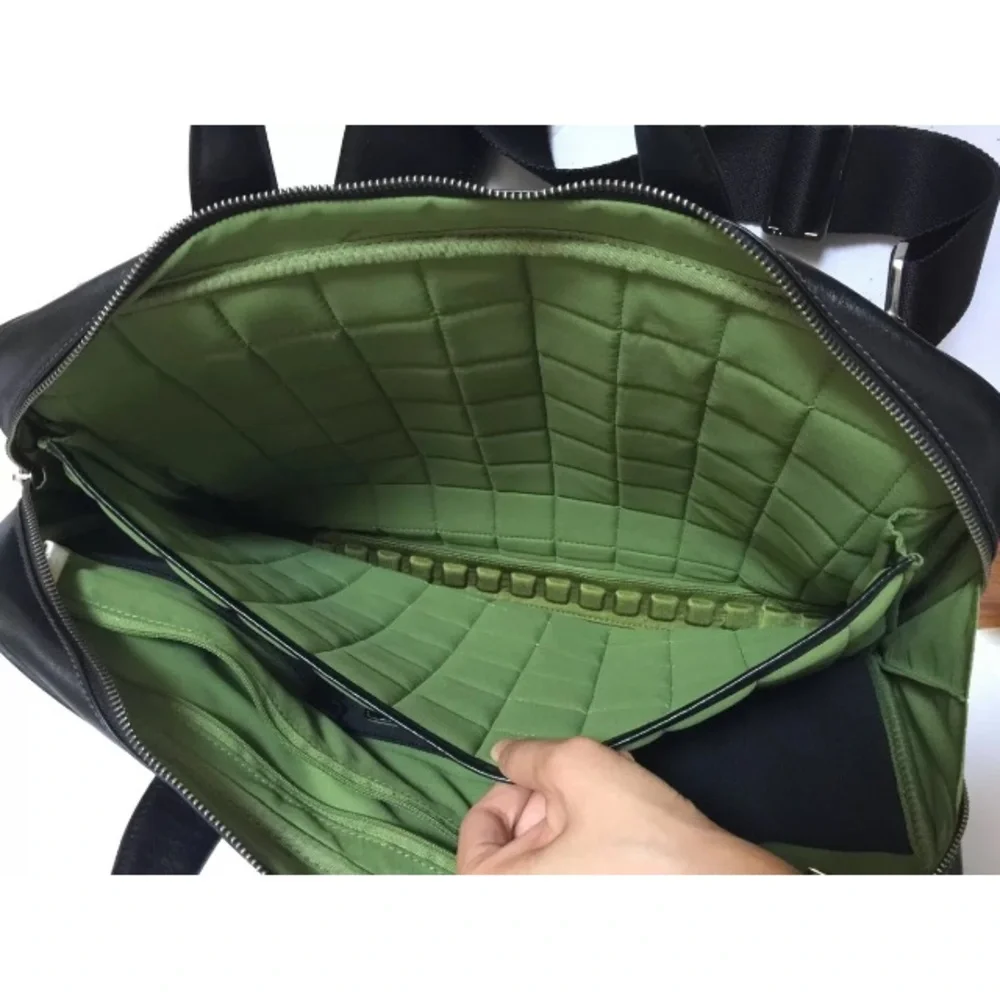 Knomo Stanley Black Nylon Laptop Messenger Bag